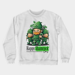 Happy St Patricks Day cute character Crewneck Sweatshirt